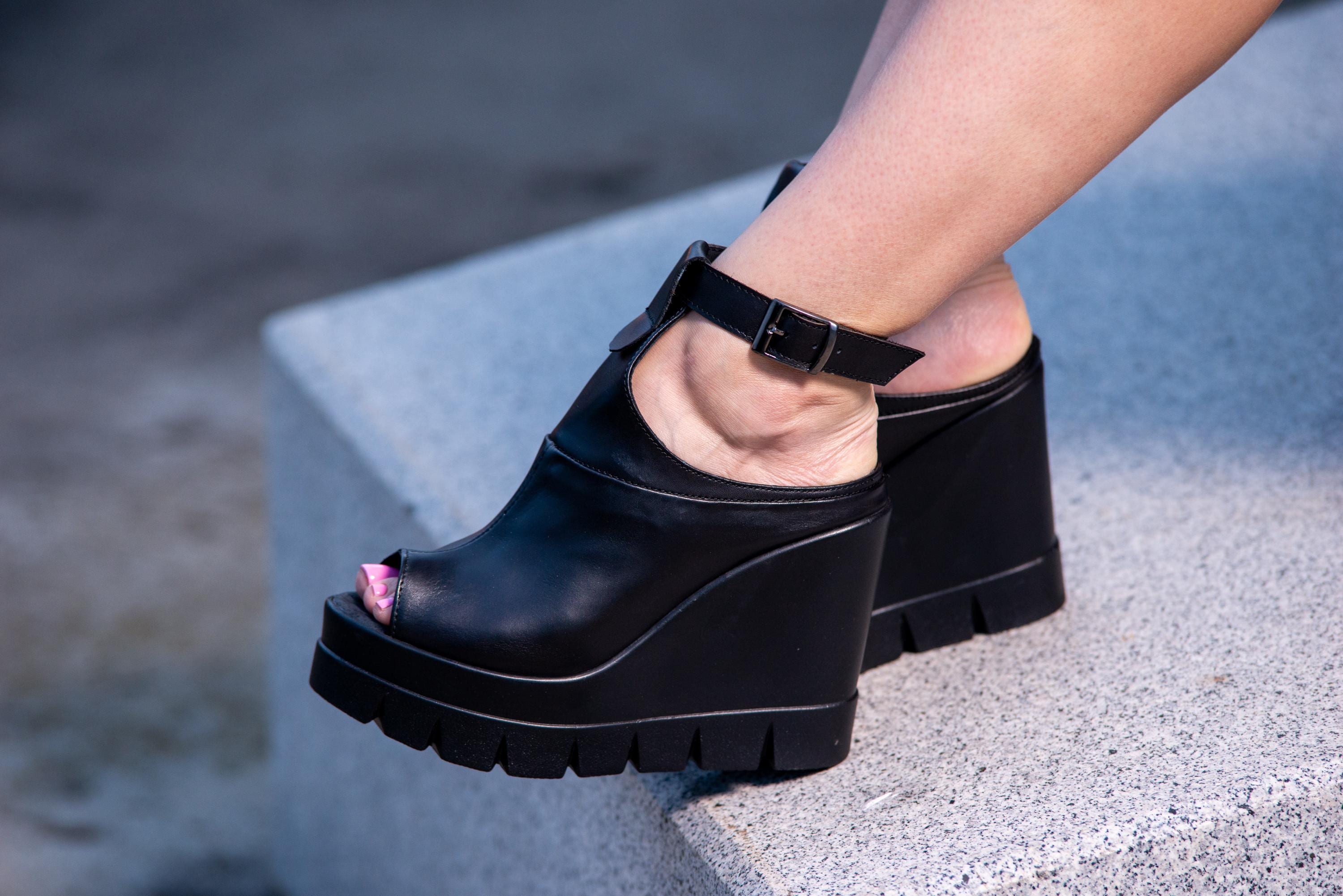 Open Toe Wedge Boots Canada - Main Image