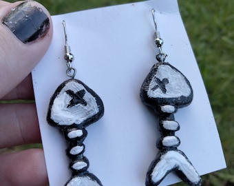 Clay Fishbone Earrings