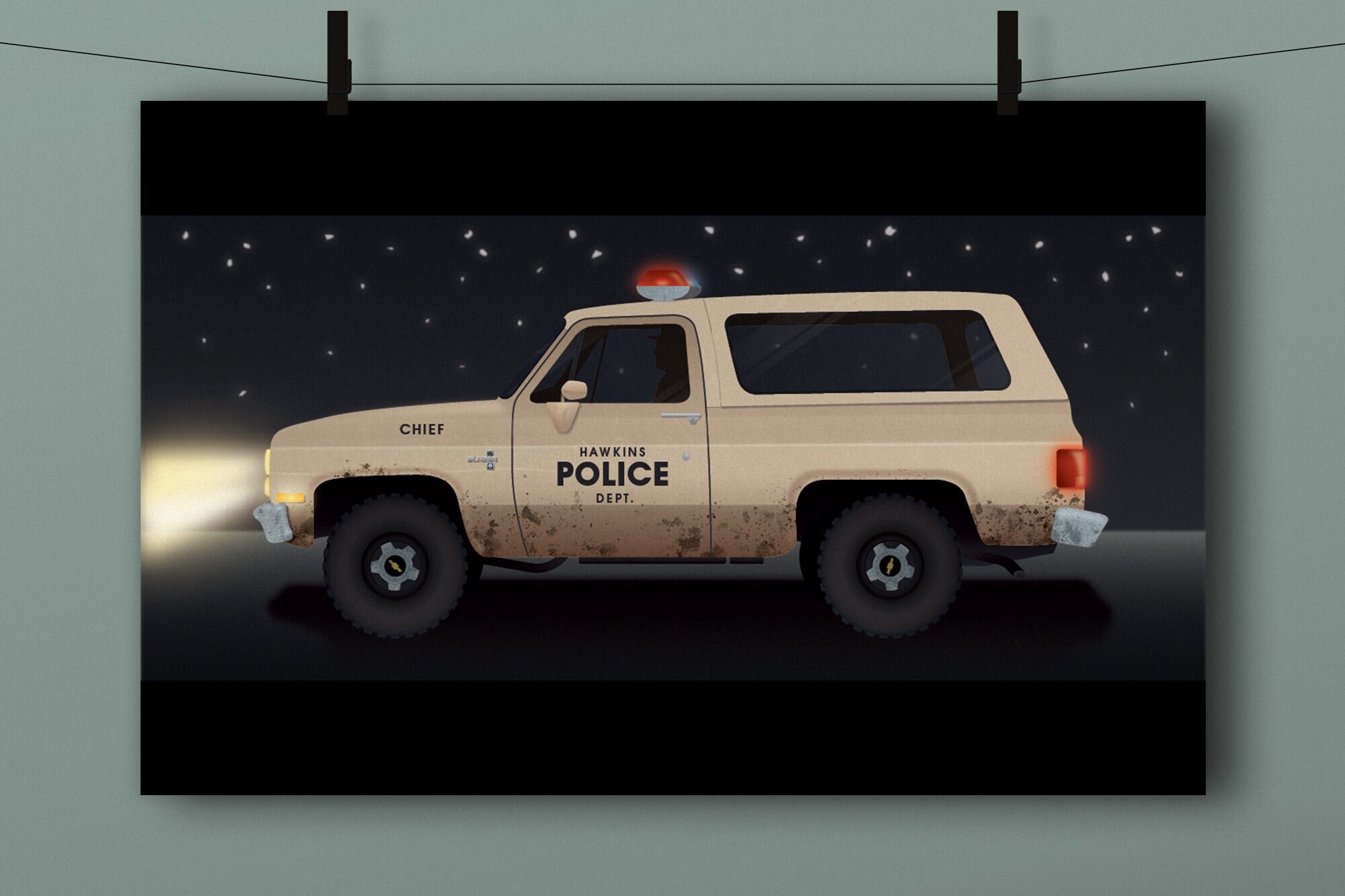 Stranger Things Hoppers Truck 11x17 Print Etsy UK