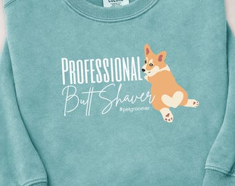Sudadera para estilista de mascotas, regalo de agradecimiento para peluqueros caninos, jersey de cuello redondo para peluqueros profesionales, ropa de trabajo para técnicos de cuidado de animales en salones de belleza.