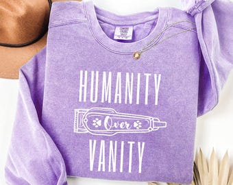 Sudadera para peluquero canino, regalo de agradecimiento para estilistas de mascotas, jersey de cuello redondo para peluqueros profesionales, ropa de salón, ropa para técnicos de cuidado animal, ropa de trabajo.