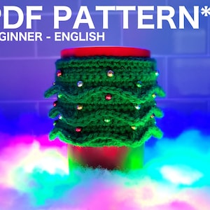 PDF PATTERN DOWNLOAD - Christmas Tree Cup Cozy