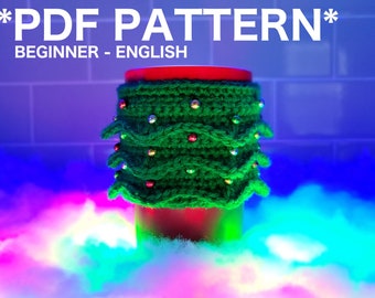 PDF PATTERN DOWNLOAD - Christmas Tree Cup Cozy