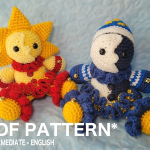 PDF PATTERN DOWNLOAD - Sundrop and Moondrop Crochet Plushies