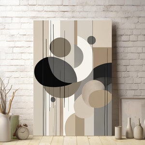Japandi printable wall art /Minimalist Abstract Wall Art / Set of 3 Wall Art Prints / Scandinavian-Inspired Artwork / Modern Wall Print