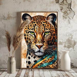 African Wildlife in Abstract form printable wall art / Modern African Wildlife Wall Art / African Safari Animals / Printable Wall Art