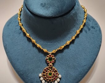 Chain With Flower Pendant | Original Temple Jewelry