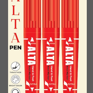 Alta Marker Pen RED Marker pen for Foot and Hand image 1