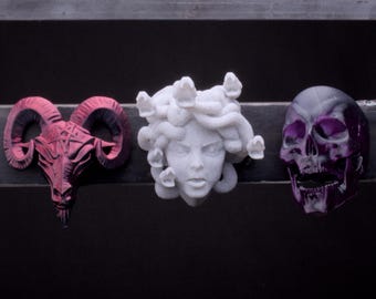 Gothic and Horror Magnet Monster Heads