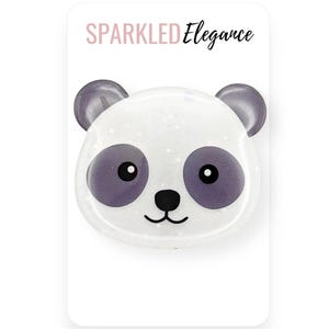 Panda Hair Clip | Glitter Hair Clips for Girls | Gifts for Girls | Resin Hair Clip | Panda Birthday Theme