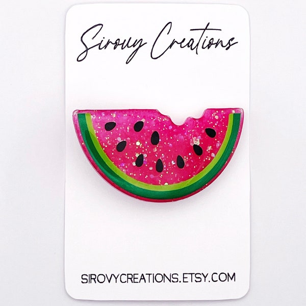 Watermelon Hair Clip | Glitter Hair Clips for Girls | Gifts for Girls | Resin Hair Clip | Summer Hair Clip