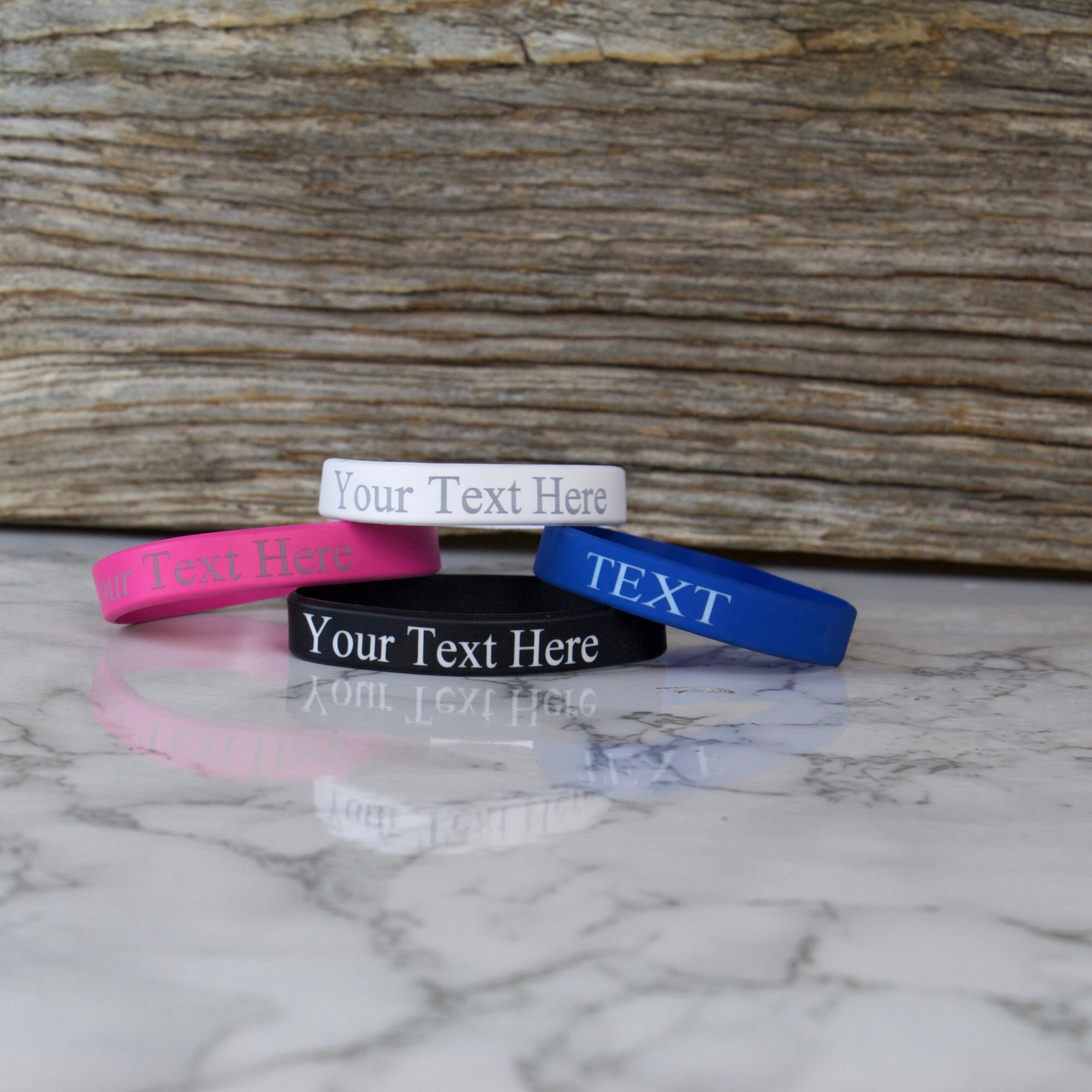 Buy Custom Silicone Wristbands Bulk with Your Text, Clipart, Logo,  Personalized 1/2 Inch Rubber Bracelets for Motivation, Events, Gifts,  Support, Fundraisers, Awareness Online at desertcartINDIA