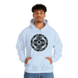 Coast Salish thunderbird, eagle, native art, indigenous art, Pnw art Unisex Heavy Blend™ Hooded Sweatshirt