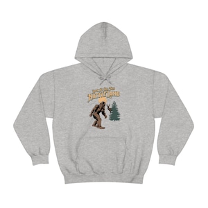 Look at all this native land, Bigfoot, indigenous, land back, Bigfoot, Sasquatch Unisex Heavy Blend Hooded Sweatshirt