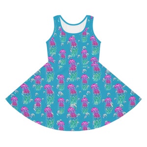 Coast Salish jellyfish Girls&#39; Sleeveless Sundress (AOP)