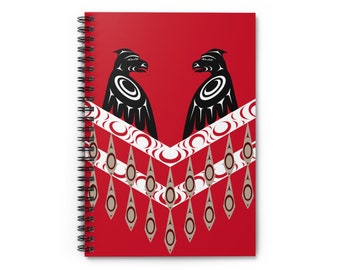 Indigenous native Coast Salish regalia Spiral Notebook - Ruled Line