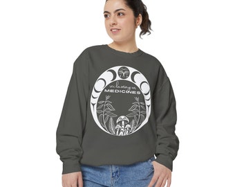 Coast Salish Rückgewinnung unserer Medikamente indigene einheimische pnw Unisex Garment-Dyed Sweatshirt