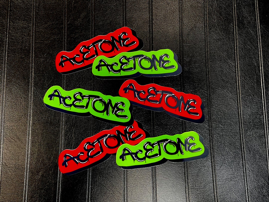 Acetone Bottle Label Die Cut Sticker Graffiti Style - Etsy