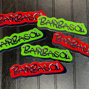 Barbasol Bottle Label Die Cut Sticker Graffiti Style
