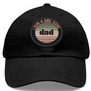 Fathers Day Gift for dad from daughters, Dad Hat with Round Leather Patch, Personalized Birthday gift for dad, Baby shower Gift for New Dad