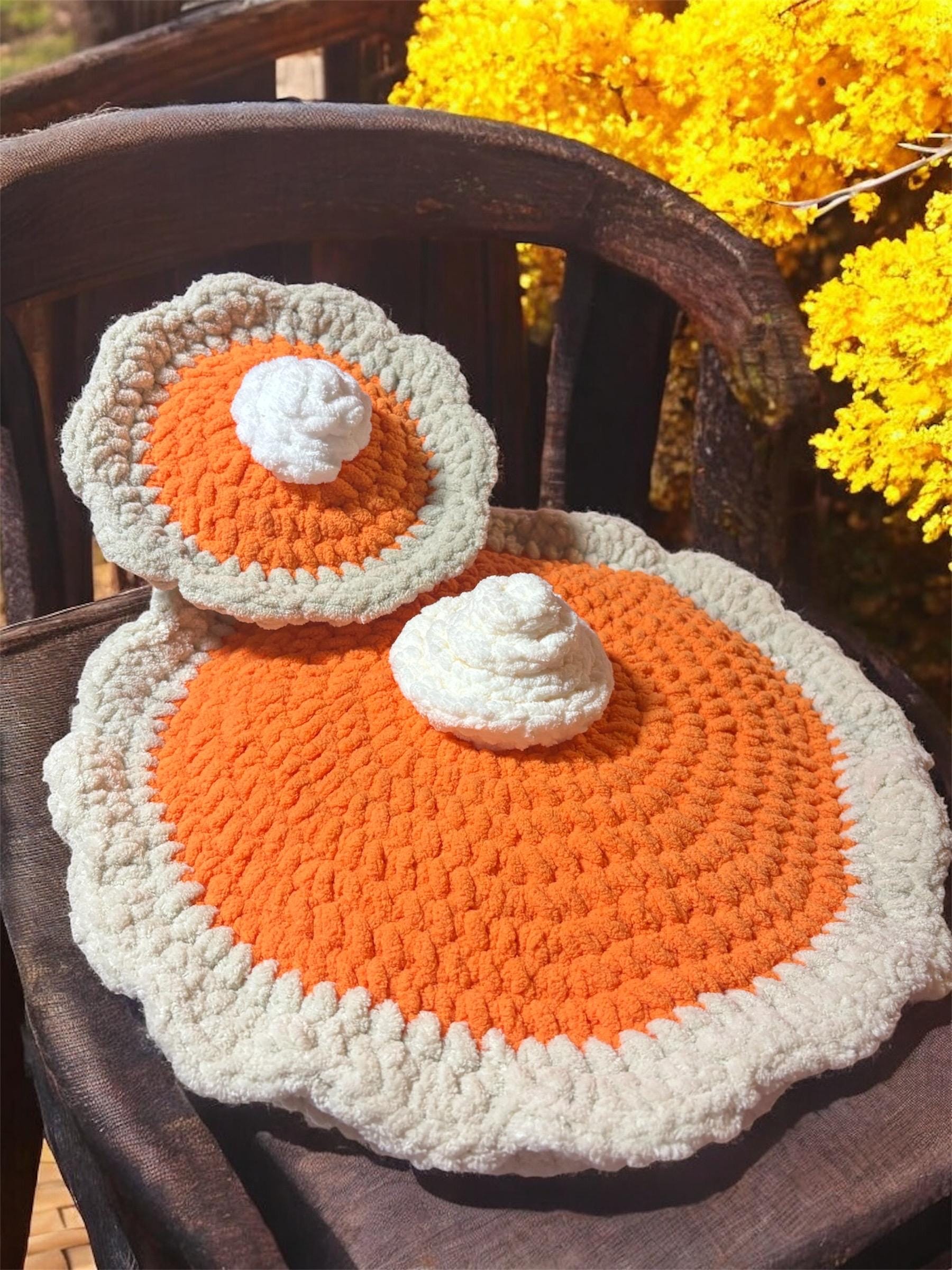 Large pumpkin pie pillow