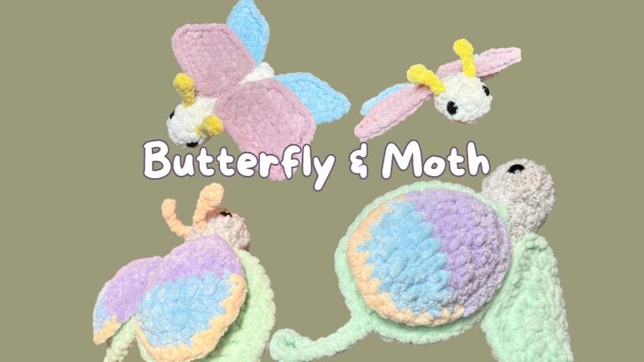 30 Moth Crochet Patterns for Amigurumi, Wearables, and Whimsical Home Decor 28 Butterfly & Moth Crochet Pattern