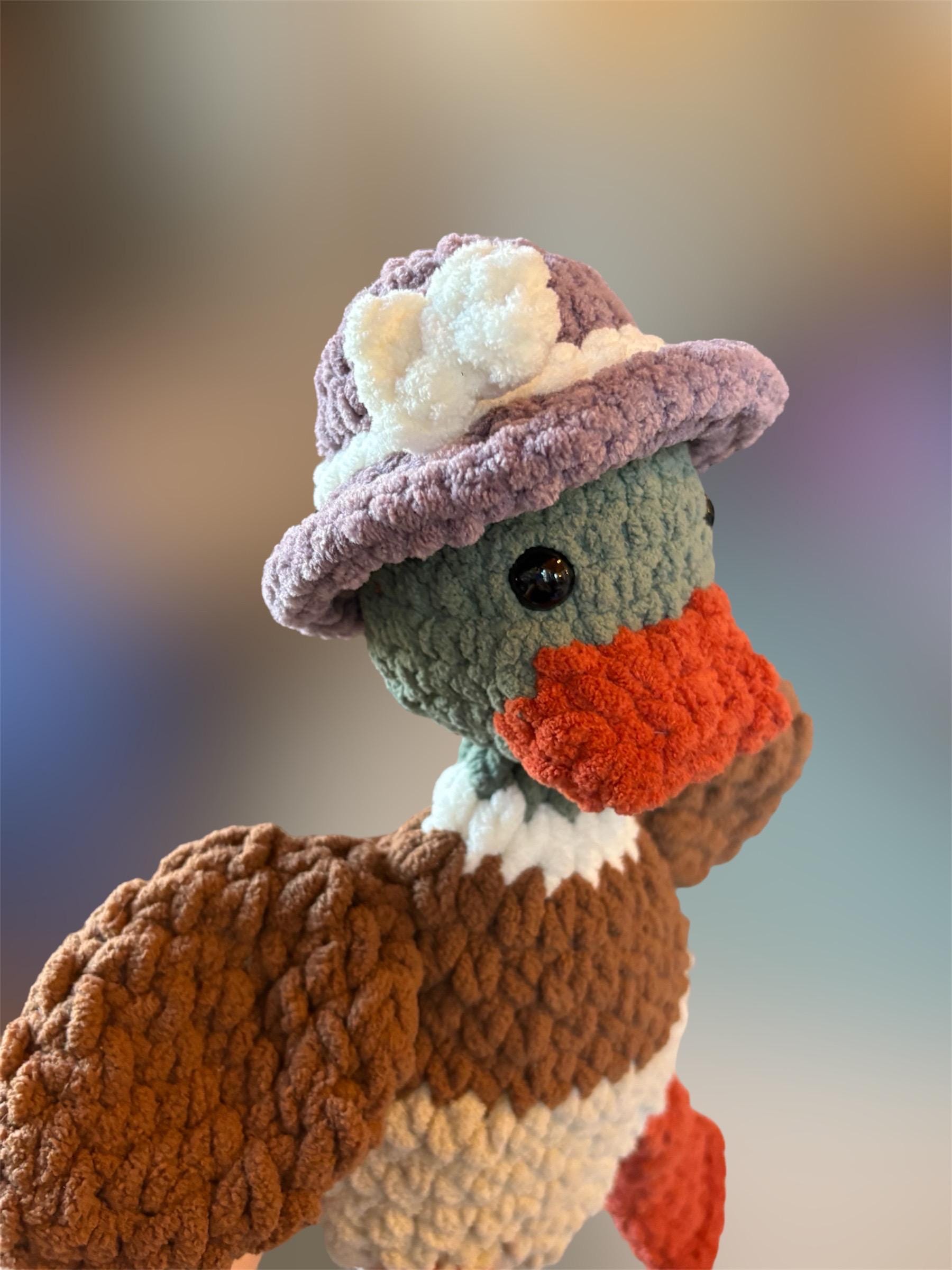 Crochet Duck Lovey: Handmade Plush Toy - Thumbnail 4