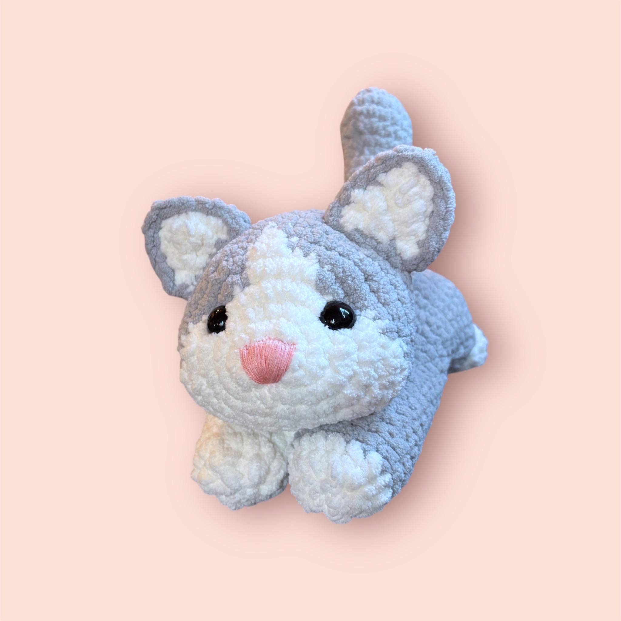 Handmade Crochet Cat Stuffy: Stretching Kitten Toy - Thumbnail 2