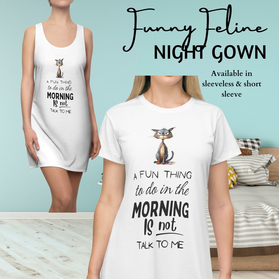 CUTE WOMEN'S NIGHTGOWN Soft Pajama Nightshirt Gift for Best Friend Mom