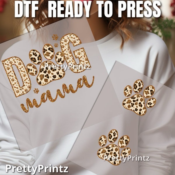 Ready to press Dog Mama Custom DTF Transfer, Custom Names Transfer, Gift For Dog Mama Dtf, Dog Lover Vibrant Colors,High Resolution Images