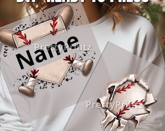 Ready to Press Custom Name Base DTF Transfer Set, Team Sport Name DTF, Bulk Order Transfer, Direct to Film, Baseball Apparel DTF
