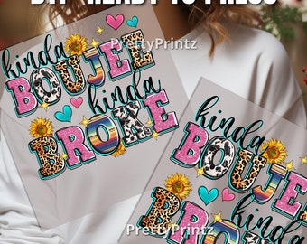 Ready To Press Kinda Boujee Kinda Broke DTF Transfer, Easter Shirt Transfer, Spring Transfer, Easter DTF, Heat Press, Vibrant Image