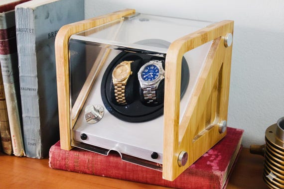 Uhrenbeweger fr Automatikuhren: 2 Uhren Kapazitt, Bamboo | Luxus  Uhrenvitrine | Tourbillon Wicklungen - Etsy.de