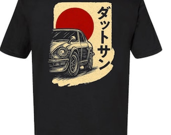 Retro Japanese Datsun 240z T-shirt for Vintage JDM Car Culture