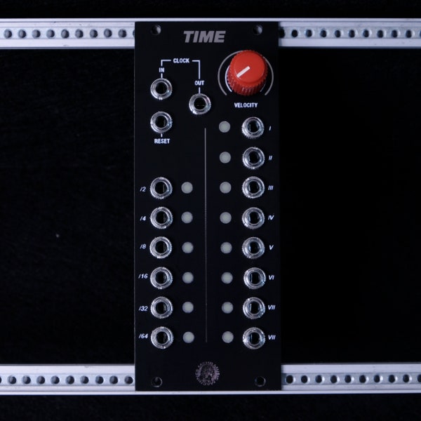 Time [Matte Black] [ Analog clock, clock divider and trigger sequencer]