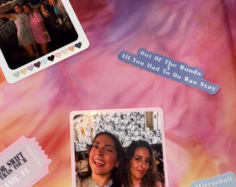 Adesivos de memória do tour Eras para a parte de trás do seu livro de tour Eras
