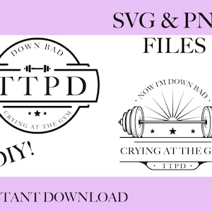 Abajo llorando mal en el gimnasio DIY archivos digitales SVG y PNG