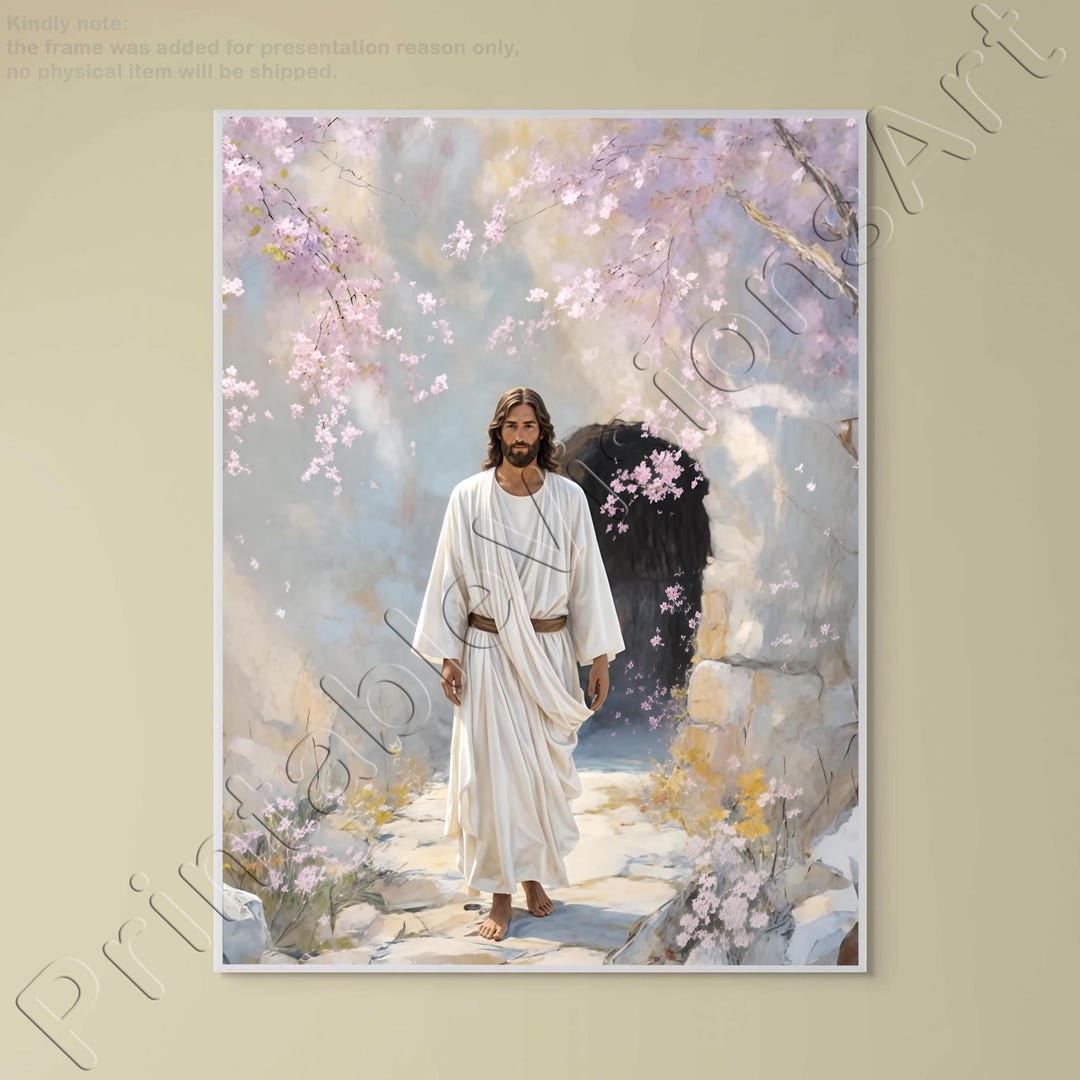 Digital Download: Jesus Christ Resurrected Painting | He is Risen Art ...