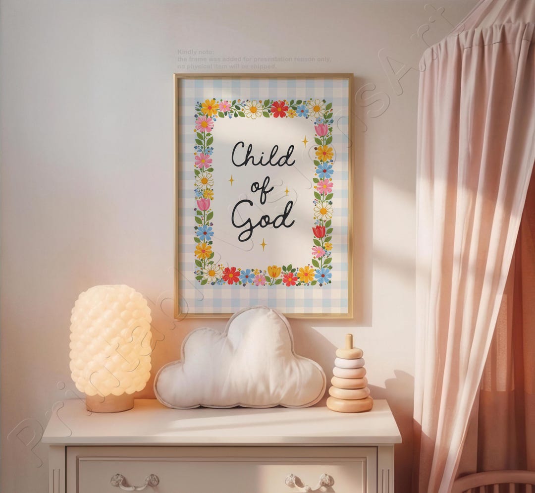 Child of GOD Printable Christian Wall Art for Kids Bible Quote Poster ...