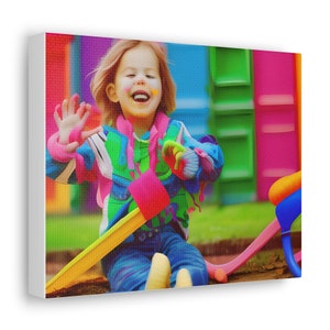 Kids Playing 2 Canvas Gallery Wraps