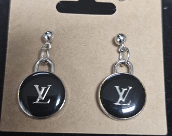 Handmade Upcycled Vintage LV Skittle Earrings