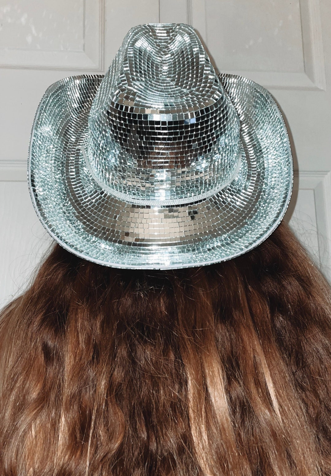 Disco Cowboy Hat Mirror Ball Cowboy Hat Disco Hat Etsy