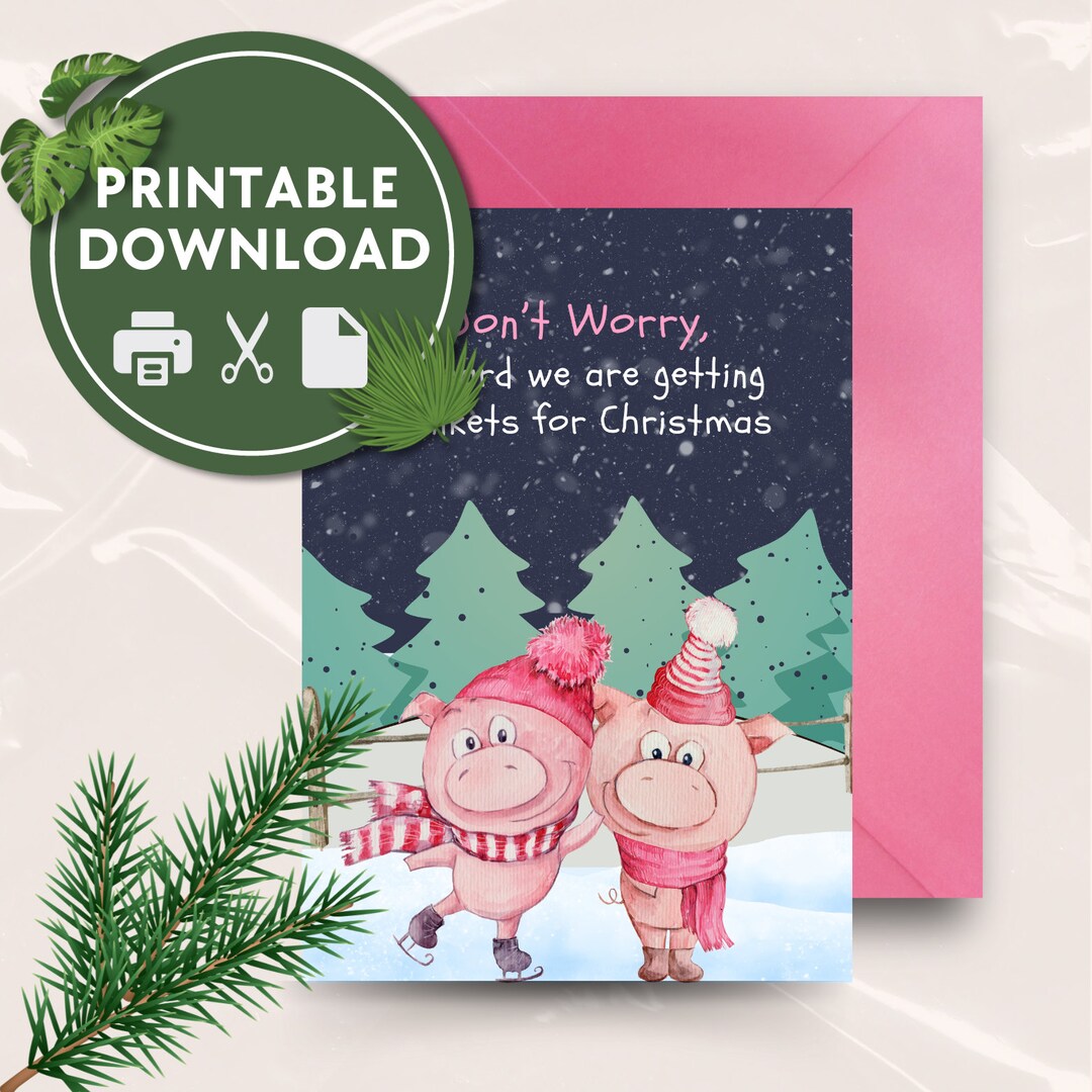 Funny Colorful Christmas Cards Cute DIGITAL Merry Christmas Card ...