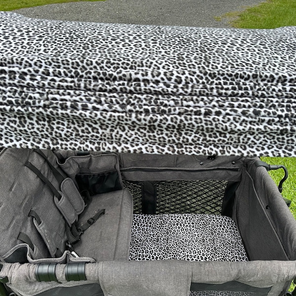 Black + White Cheetah Wonderfold Nap Mat & Canopy Set