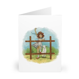 Mary's Little Lamb-wenskaarten (2) (verpakking van 5)