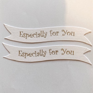 10 banner con sentimento "Specialmente per te", creazione di biglietti, materiali per la creazione di biglietti, crea i tuoi biglietti di auguri fatti a mano, artigianato, testo in lamina d'argento