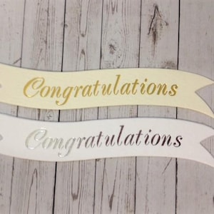 10 striscioni con frasi di congratulazioni, forniture per biglietti d'auguri, creazione di biglietti, crea i tuoi biglietti d'auguri fatti a mano, artigianato fai da te, lamina d'oro e argento