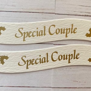 10 Besondere Paare Weihnachtskarten mit Goldfolie, die Banner mit Verzierungen machen Sie Ihre eigenen Grußkarten
