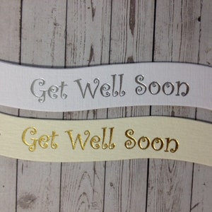 10 bannières Get Well Soon déjoué / fournitures de fabrication de cartes / faire vos propres cartes de voeux / fournitures de bricolage / scrapbooking / journalisation / toppers