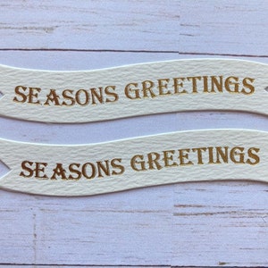 10 pancartas con frases de felicitación navideñas / materiales para hacer tarjetas / láminas doradas / crea tus propias tarjetas de felicitación navideñas / materiales para manualidades navideñas
